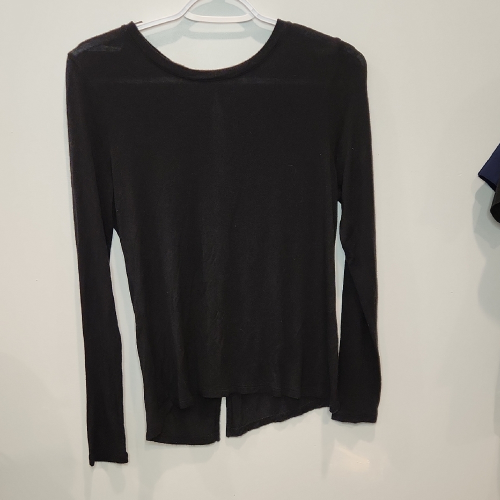 WOMENAS Halogen Classic Black Long Sleeve Top
